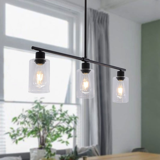 3 - Light Kitchen Island Linear Pendant,Modern Island Lights for Kitchen Dining Room Living Room Bar
