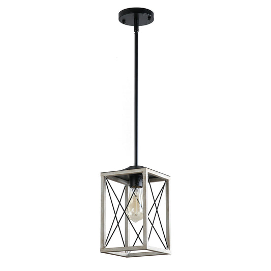 1 Light, Industrial Style Ceiling Island Pendant Lighting, Bulb Not Included.White