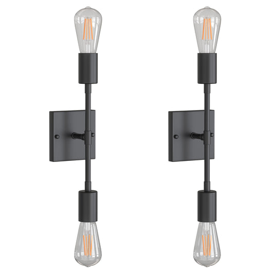 2 Light Vanity Light Double l Sconce Light,Linear Wall Lamp for Hallway Kitchen Bathroom,2 Pack