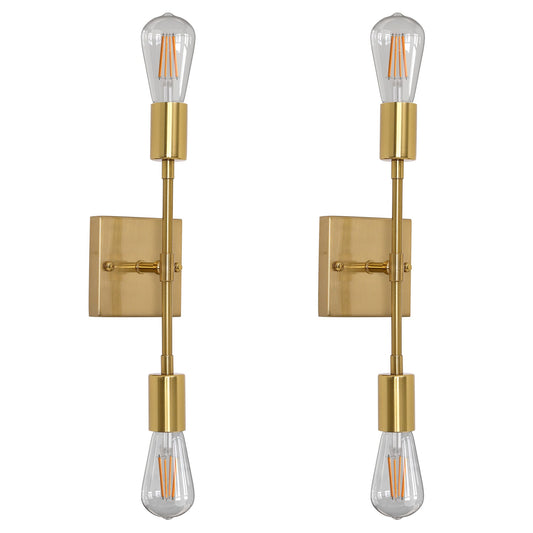 2 Light Vanity Light Double l Sconce Light,Linear Wall Lamp for Hallway Kitchen Bathroom,2 Pack