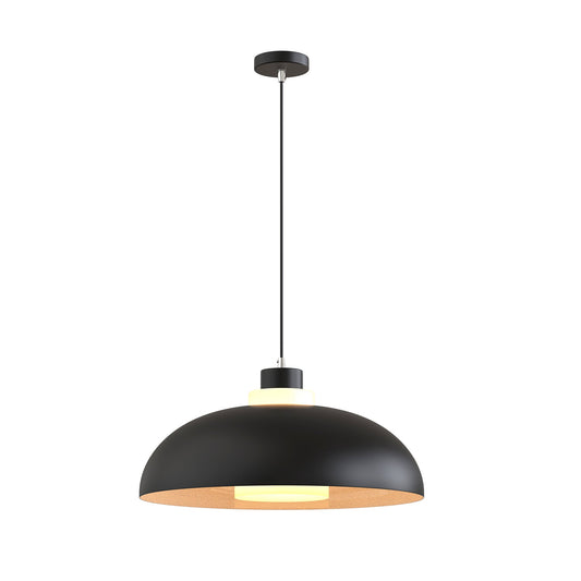 1 Ligh Matt Black Bowl Ceiling Pendant Light,Black Chandelier Light For Living room Kitchen