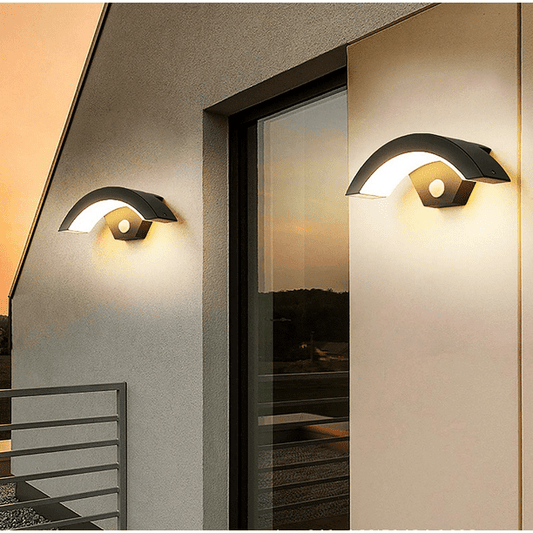 18W Motion Sensor Wall Lamp Induction Arc Wall Lamp ,Up Down Night Light, Corridor, Bedside, Garden£¬Half Round Design