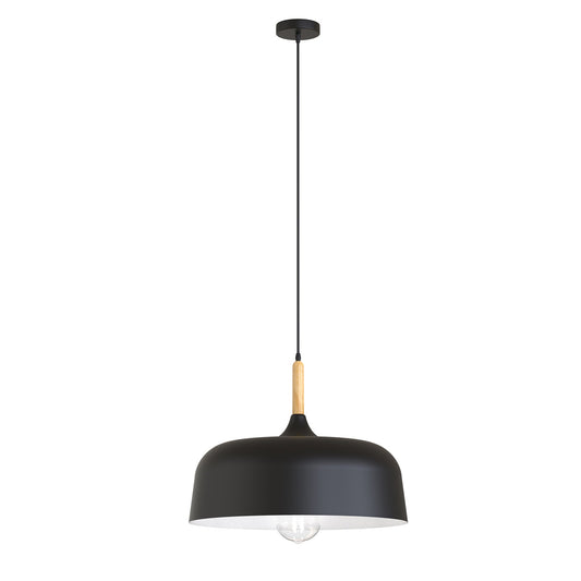 Metal Pendant Light, Hanging Pendant Lights for Kitchen, Foyer, Bedroom, Dining Room, Restaurant, Warehouse, E26 Base-Black